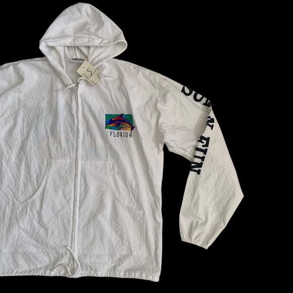 Cottonseed Men's Size S Florida Full Zip Dolphin VTG Windbreaker Jacket New - Picture 13 of 16